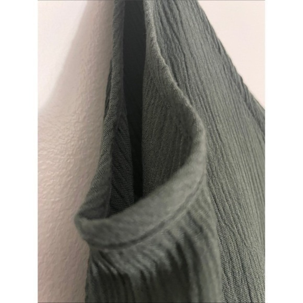 Lovestitch Maxi Dress Green Gauze Textured Adjustable Straps Small Boho Slip - Picture 13 of 15